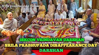 Iskcon Vrindavan today Srila Prabhupada Disappearance day Darshan  prabhupada House Vrindavandham [upl. by Eednahs782]