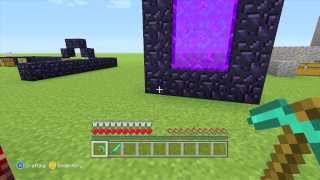 How to make a nether portal in minecraft commentary explained in creative mode and survival mode [upl. by Jerman]