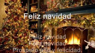 KaraokeInstrumental Feliz Navidad My Guitar Cover Lyrics on screen [upl. by Simmons]