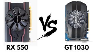 RX 550 vs GT 1030  Comparison in most popular Games  HTech [upl. by Kirkpatrick]