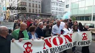 Así fue la manifestación contra la planta de biometano de Coeses Lugo [upl. by Rimat]