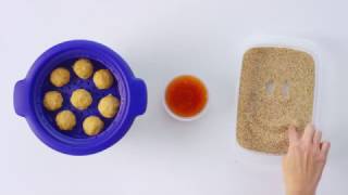 Tupperware  Recipe video  Chicken Meatballs with Sesame Seeds with Micro Urban Millennial [upl. by Adnohsal]