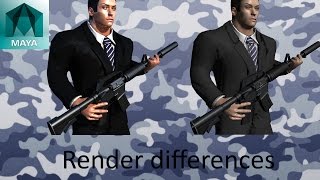 Maya 2017 The differences between Mental Ray and Maya Software rendering [upl. by Alinoel]