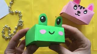 ★ Schattig DOOSJE vouwen met PAPIER ★ Origami Easy  Knutselen met papier  DIY Origami box [upl. by Rockwood]