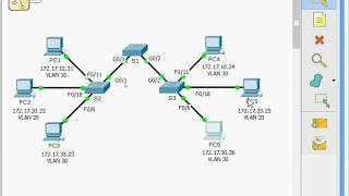 6217 Packet Tracer  Configuring VLANs [upl. by Ocin111]