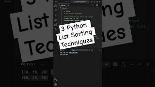 Python List Sorting Techniques [upl. by Ingaberg]