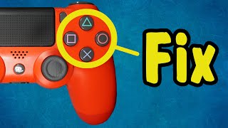 How to Fix Circle X Square or Triangle Button on a DualShock 4 PS4 Controller  Repair Stuck [upl. by Nnayram]