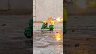 CNG Auto Rickshaw And Diwali Crackers Testing Video shorts [upl. by Lorain]