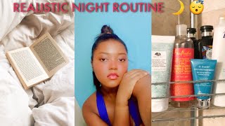 realistic simple night routine workoutskincarecleaningself care etc [upl. by Nived820]