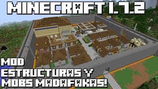 Minecraft 172 MOD ESTRUCTURAS Y MOBS MADAFAKAS [upl. by Veriee]