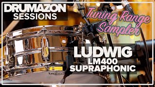 Ludwig LM400 Supraphonic 14 x 5 Snare Drum Audio Demo by Drumazon Feat Rocky Morris [upl. by Johannah]