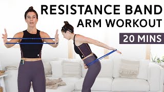 Resistance Band Arm Workout  Triceps Biceps Shoulders [upl. by Dlorrej]