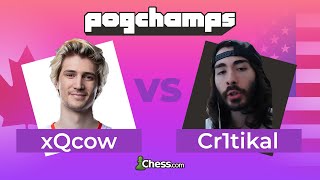 xQc Gets Checkmated by MoistCr1tikal in 6 Moves  Chesscom PogChamps [upl. by Beitz]