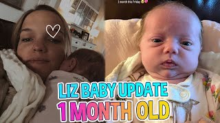 7 Little Johnstons Liz Johnston Baby Update 1 Month Old Milestone [upl. by Yeta569]