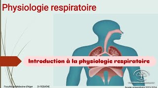 UE01  Physiologie respiratoire  introduction à la physiologie respiratoire [upl. by Ehrenberg596]