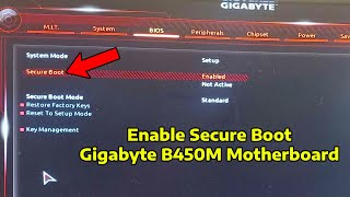 How To Enable Secure Boot in Gigabyte B450M Motherboard [upl. by Dnumde883]