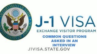 COMMON QUESTIONS ASKED IN J1 VISA INTERVIEWHINDI [upl. by Florentia24]