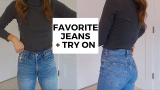 MY FAVORITE JEANS  TRY ON [upl. by Etty87]