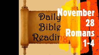 November 28 Daily Audio Bible Reading Romans 14 NKJV [upl. by Lenard920]