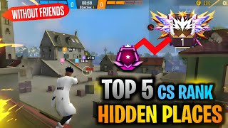 TOP 5 HIDDEN PLACES for Cs Rank match 🤯 Free Fire hidden place cs ranked  cs rank hidden place [upl. by Tham]