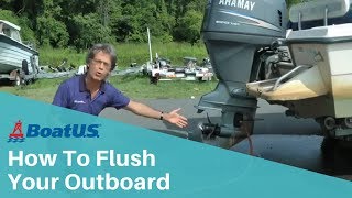 How To Flush Your Outboard  BoatUS [upl. by Nelaf]