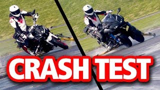 CRASH TEST Yamaha Niken vs MT09  Is there more grip [upl. by Haisa]