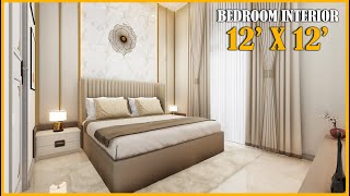 12x12 modern bedroom design  luxury Elegant bedroomdesign interiordesign [upl. by Ivor]