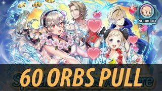 【Fire Emblem Heroes】Nohrian Summer 60 Orbs Pull ᶘ ᵒᴥᵒᶅ  No sound [upl. by Hardigg]