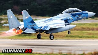 Fantastic JASDF Aggressor Colors  Special Eagles at Komatsu Air Base [upl. by Onibag]