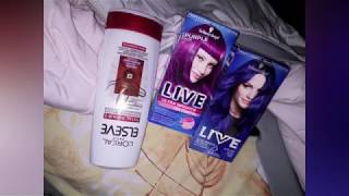 TONING ORANGEYELLOWBRASSY HAIR WITH PURPLEBLUE DRUGSTORE DYE [upl. by Lipman184]