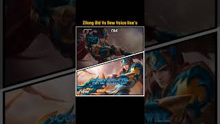 Zilong old vs New voice lines 🥺🥺 mlbb mobilelegends zilong zilongvoicelines foryou shorts [upl. by Sorcim]