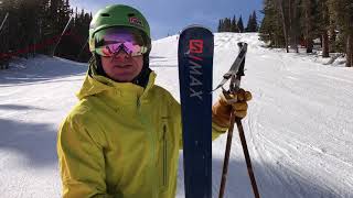 2019 Salomon SMax 12 Sneak Peek and Ski Test Review [upl. by Nylaret884]