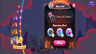 Legendary Level Candy Crush Saga Level 205 and Level 206 bocilplaying [upl. by Havelock]