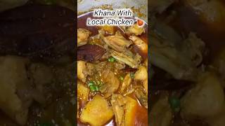 Aji amar local chicken logot khana🍗❤️ shortsvideo recipe chicken viralvideo [upl. by Nomyt941]