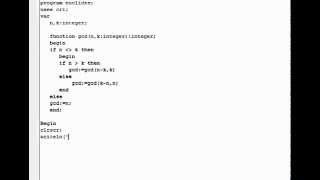 Euclidean algorithm in Pascal [upl. by Notlrahc]