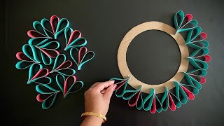 Beautiful Wall Hanging Craft Paper craft For Home Decoration Paper Flower wall hanging Wall Decor [upl. by Llacam]