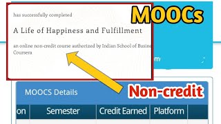 MAKAUT MOOCs NonCREDIT Coursera Certificate 🤗 Points Milega ✅ shorts makautmoocs [upl. by Gerik]