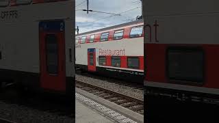 SBB IC in Spiez Shorts 1187 railway spoorwegen railroad trainspotting [upl. by Opiuuk]