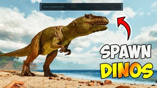 ASA How To Spawn ANY Dino in ARK Survival Ascended  Easy Summon COMMAND [upl. by Launce]