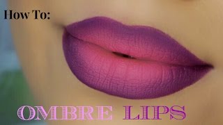 FUN amp EASY  OMBRE LIP TUTORIAL [upl. by Nylle]