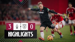 Nottingham Forest 30 West Ham  Premier League Highlights [upl. by Ahsitel]