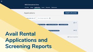 Rental Applications and Screening Reports  Avail Landlord Software [upl. by Bandeen]