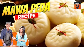 Mawa Peda Recipe  How to make mithai at home  Diwali Mithai Sweets food9 mithai 😍😋👌 [upl. by Ihcalam]