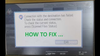 Authentication with the destination has failed Ricoh How to scan from the photocopier to Folder [upl. by Rockefeller]