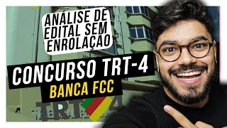 ANÁLISE EDITAL TRT4 EM 11 MINUTOS SEM ENROLAÇÃO Técnico e Analista Judiciário [upl. by Aitropal952]