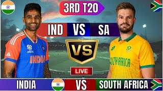 Live India Vs South Africa 3rd T20 Live  IND Vs SA Live Match Today Last 5 Overs 2nd Innings [upl. by Zippel]