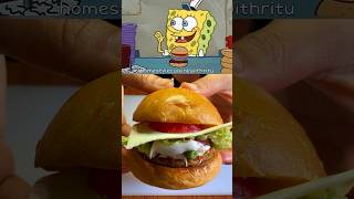 SpongeBob’s krabby patty recipe  BURGER🍔 shorts krabbypatty burger viral viralrecipe [upl. by Ysnap]