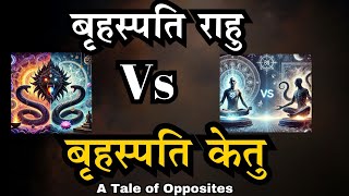 JUPITER RAHU Vs JUPITER Ketu Tale of Oppositesराहु vs केतु in 12 Signsastrologyastrologypodcast [upl. by Notsuoh848]