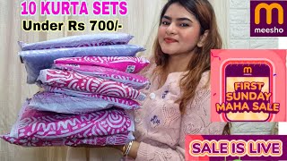 10 MESSHO kurta set UNDER 700  MEESHO Daily Wear kurta set [upl. by Guria508]