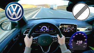 VW TROC RLine 15 TSI 150PS TOP SPEED GERMAN AUTOBAHN DRIVE POV 238kmh [upl. by Gabey]